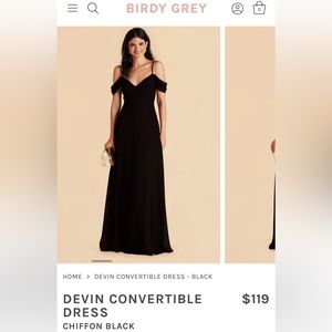 Black Devin Convertible Dress Birdy Grey